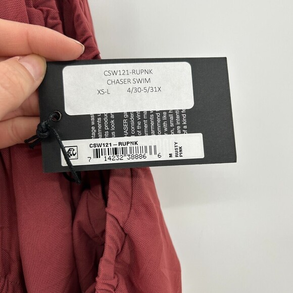 NWT CHASER Rusty Pink Strapless Swim Romper Cover Up Size Medium - Picture 4 of 4